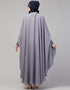 Modest smoking at sleeve Causal Daily Wear Irani kaftan In the Shade of  Grey